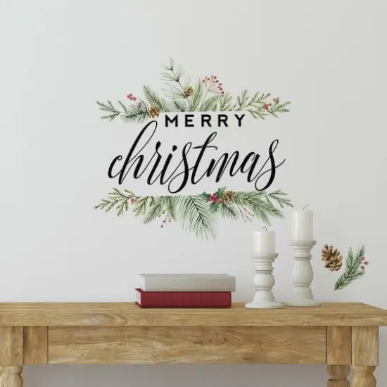 RoomMates Merry Christmas Wreath Peel & Stick Wall Decals {3}