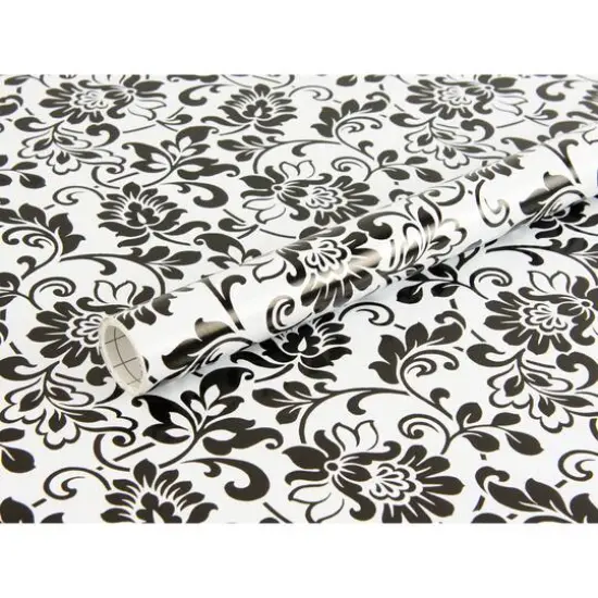 Fablon Black & White Damask Adhesive Film, 2ct. {3}