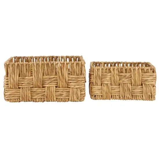 Brown Jute Natural Storage Basket Set {4}