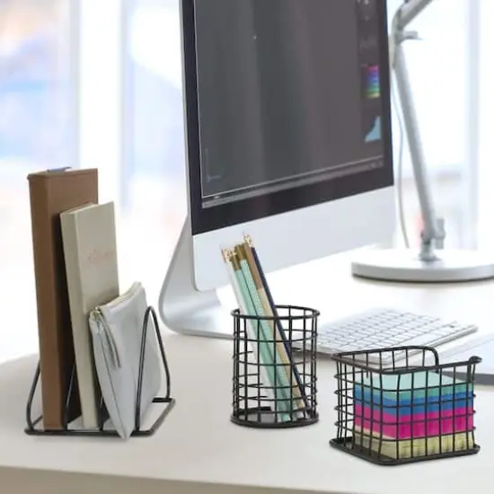Sorbus 5-Piece Desk Organizer Set for Home & Office Black {3}