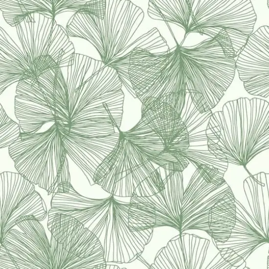 RoomMates Gingko Leaves Peel & Stick Wallpaper Green {1}