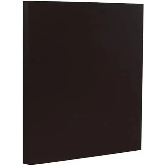 JAM Paper Matte Black Linen 8.5" x 11" 32lb. Recycled Paper, 50 Sheets {1}