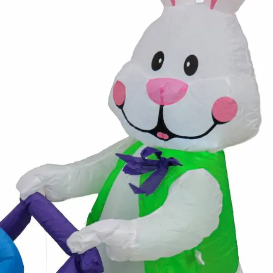 4ft. Inflatable Easter Bunny with Wheelbarrow {4}