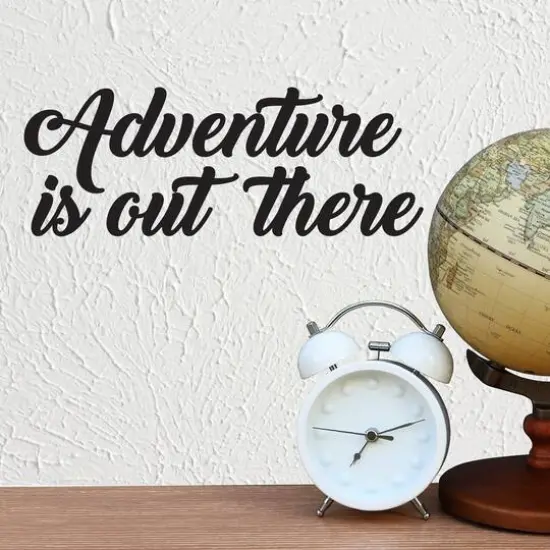 Leisure Arts&reg; Vinyl Adventure is Out There Black Wall Decal {3}