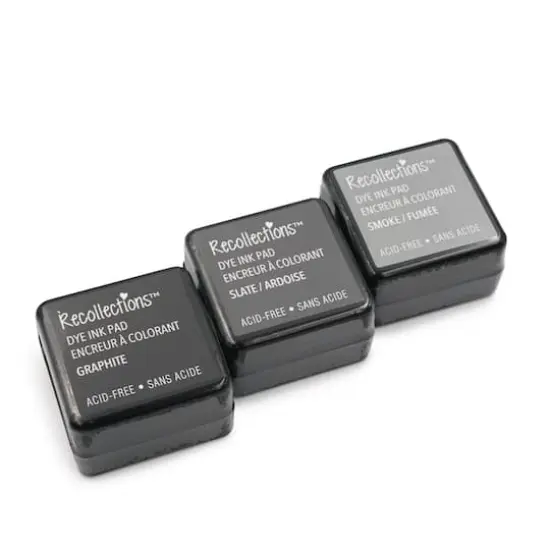 Dye Ink Pad Set by Recollections&trade; Graphite/Slate/Smoke {3}