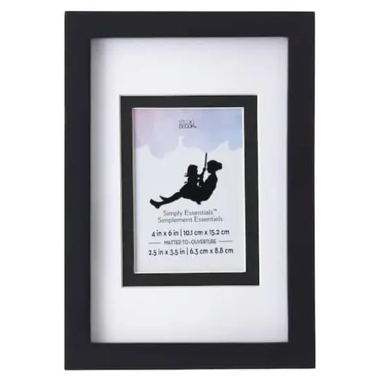 Simply Essentials&trade; Black Linear Frame with Double Mat by Studio D&eacute;cor&reg; {1}