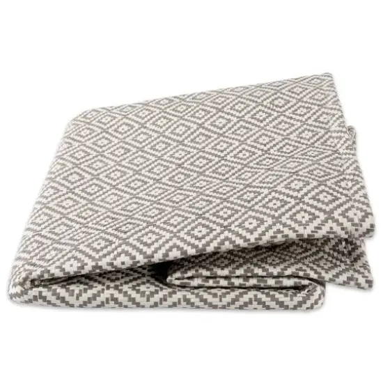 DII&reg; Large Rectangle Diamond Basketweave Paper Bin Gray/White {5}