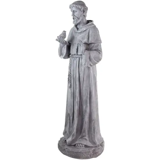 28" St. Francis with Bird Outdoor Garden Statue {4}