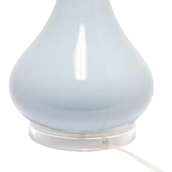 Lalia Home 26" Droplet Table Lamp with Fabric Shade Light Blue {8}
