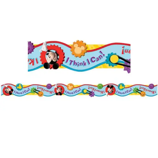 Eureka Deco Trim&reg; Mickey Mouse Clubhouse&reg; I Think I Can Extra Wide Cut Border, 111ft. {3}
