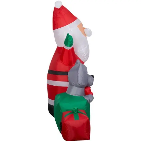 5ft. Airblown&reg; Inflatable Christmas Santa and Friends {3}