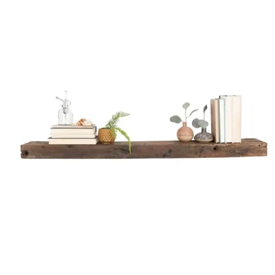 Hello Honey&reg; 48" Reclaimed Wood Floating Wall Shelf {6}