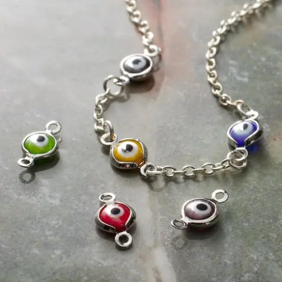 12mm Rhodium Eye Connectors, 6ct. by Bead Landing&trade; {3}