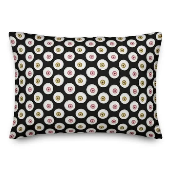 Pink & Gold Eyeballs Throw Pillow {1}