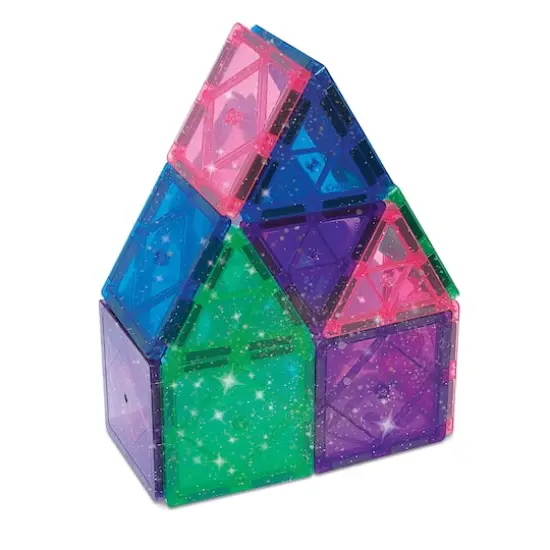 Crayola&reg; 14 Piece Glitter Magnetic Building Tiles {4}