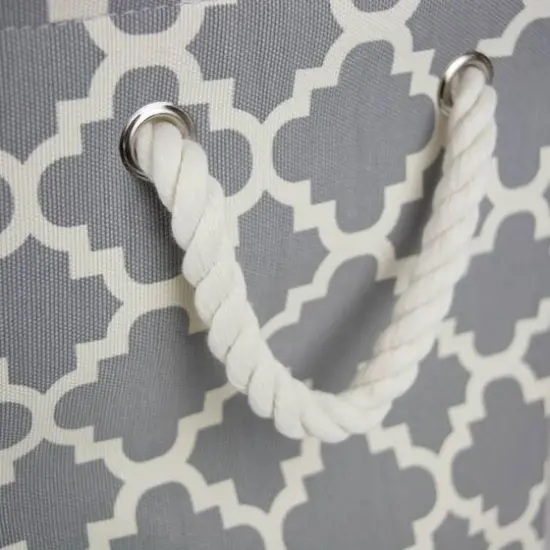 DII&reg; Medium Rectangle Polyester Lattice Bin Gray {7}