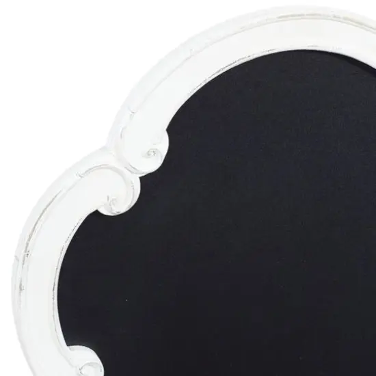 31" White Wood Vintage Chalkboard Wall Decor {3}