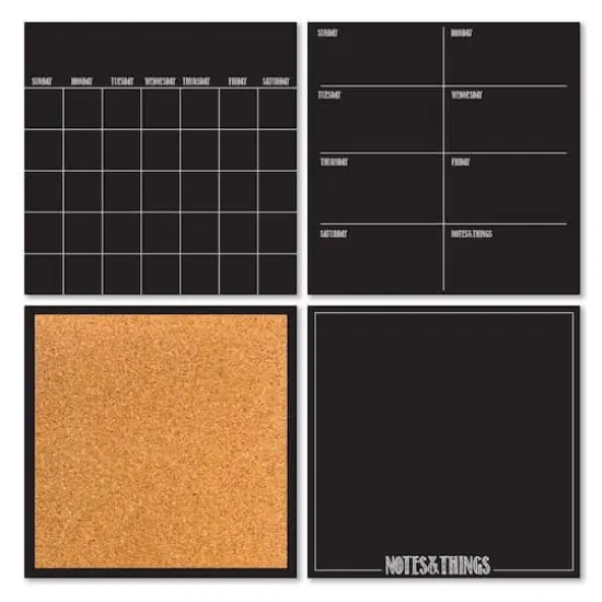 WallPops Black Dry Erase Calendar & Corkboard Set {1}