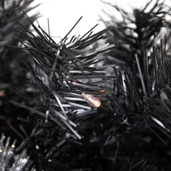 36" LED Black Bristle Artificial Christmas Wreath {11}
