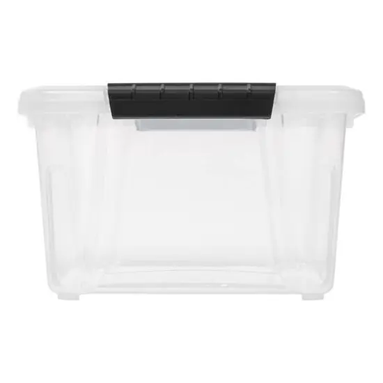 IRIS&reg; 13.5qt. Buckled Clear Boxes with Clear Buckle Lids, 6ct. {7}