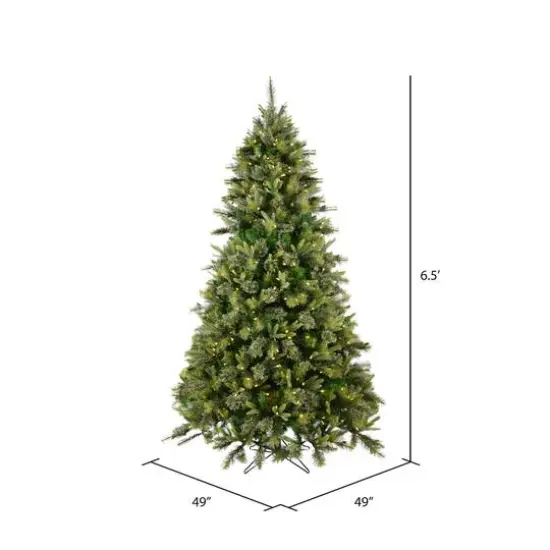 6.5ft. Pre-Lit Cashmere Pine Artificial Christmas Tree, White LED Lights {5}