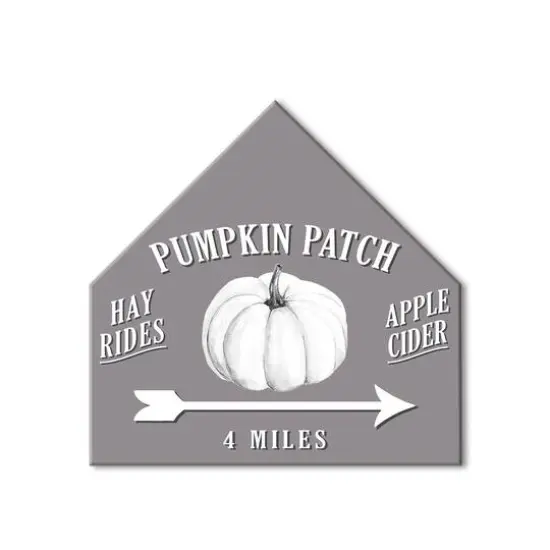 Pumpkin Patch Sign House Shaped Hanging Canvas {1}