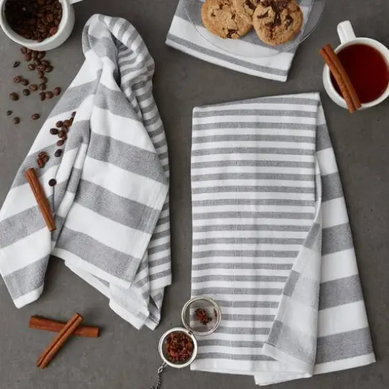 DII&reg; Mineral Nautical Stripe Terry Dishtowels, 3ct. {6}