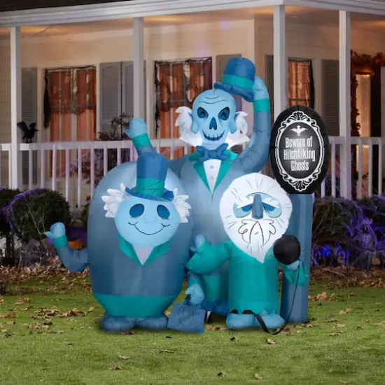 6ft. Airblown&reg; Inflatable Halloween Haunted Mansion Beware of Ghosts  {5}