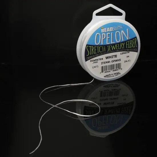 The Beadsmith&reg; Opelon&reg; 0.7mm White Stretch Jewelry Fiber, 5m {5}