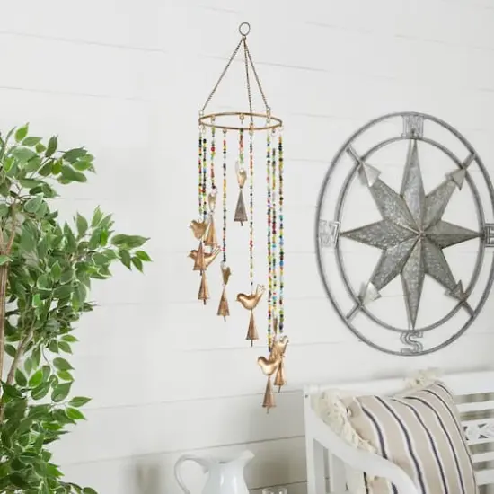 26" Gold Metal Eclectic Windchime {8}