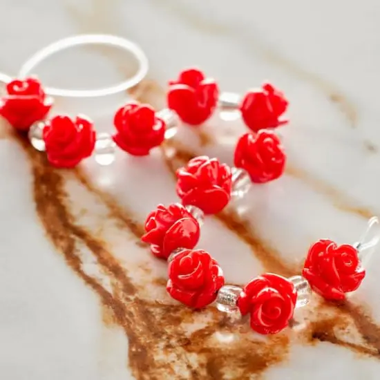 Red Quartzite Rose Beads, 8mm by Bead Landing&trade; {3}