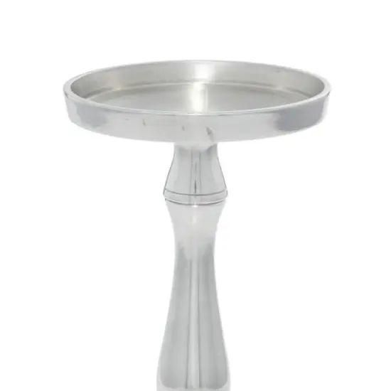 Silver Aluminum Traditional Candle Holder Set {7}