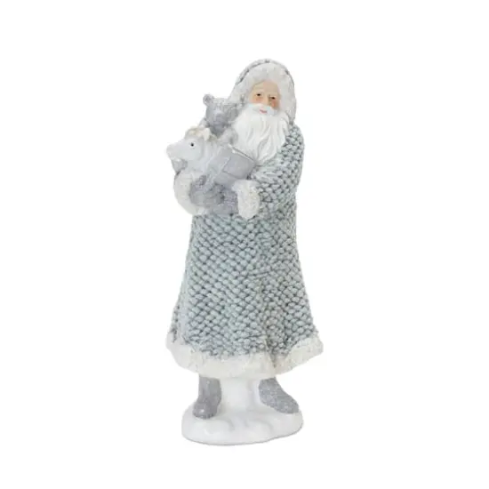 Santa with Sweater Coat Figurine Set {3}