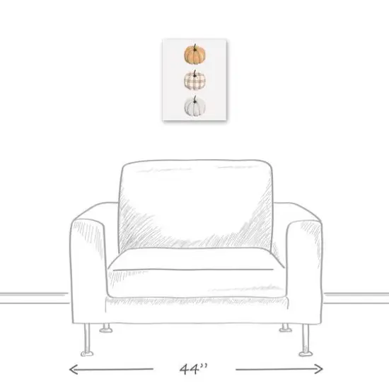 Fall Pumpkin Trio Canvas Wall Art {6}