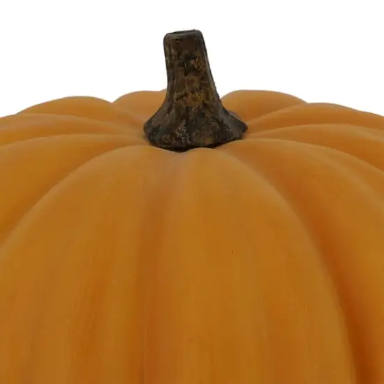 9.5" Flat Orange Decorative Pumpkin by Ashland&reg; {3}