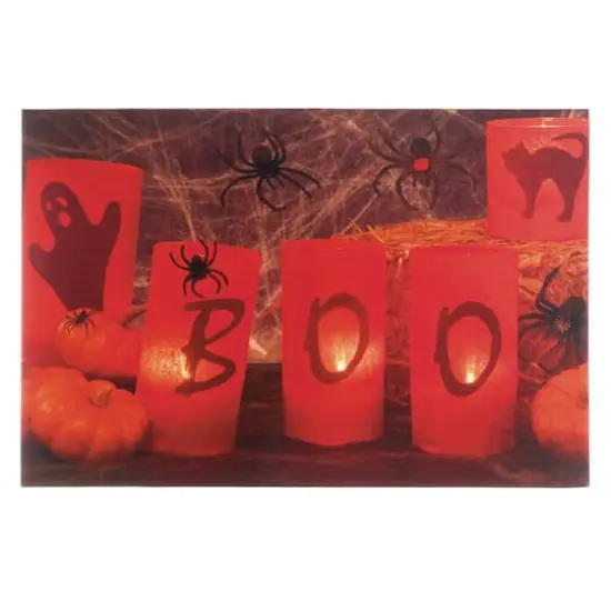 Boo Halloween LED Wall Art {1}