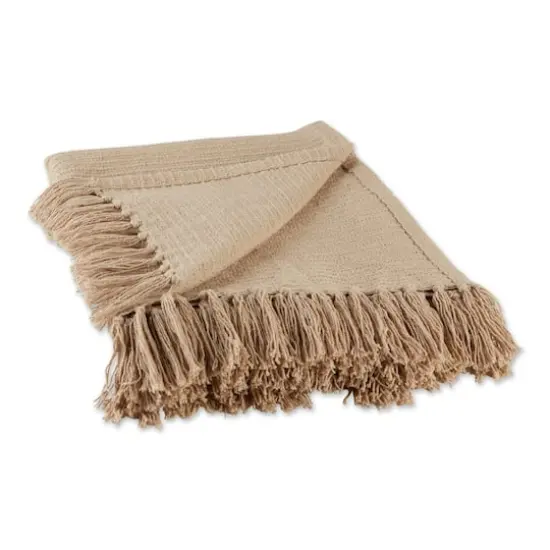 DII&reg; Vintage Linen Solid Ribbed Throw {1}