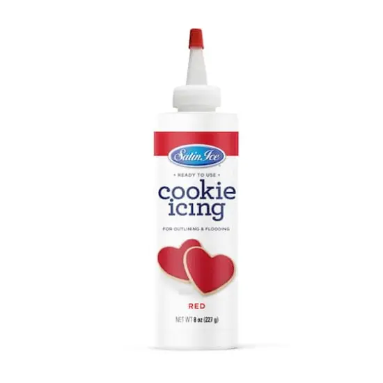 Satin Ice&reg; Ready to Use Cookie Icing, 8oz. Red {1}