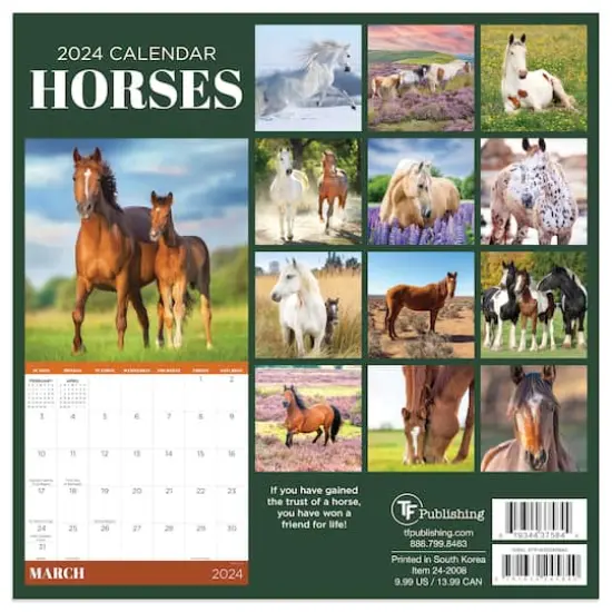 TF Publishing 2024 Horses Mini Calendar {3}