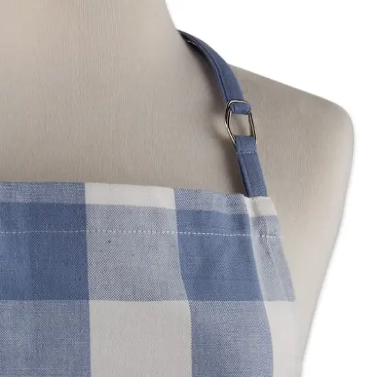 DII&reg; Buffalo Check Chef Apron Blue {5}