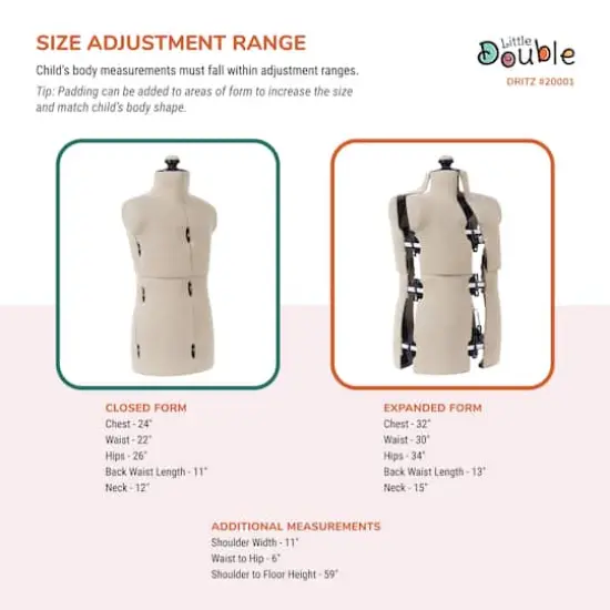 Dritz&reg; Little Double Child Dress Form with Adjustable Tri-Pod Stand {4}