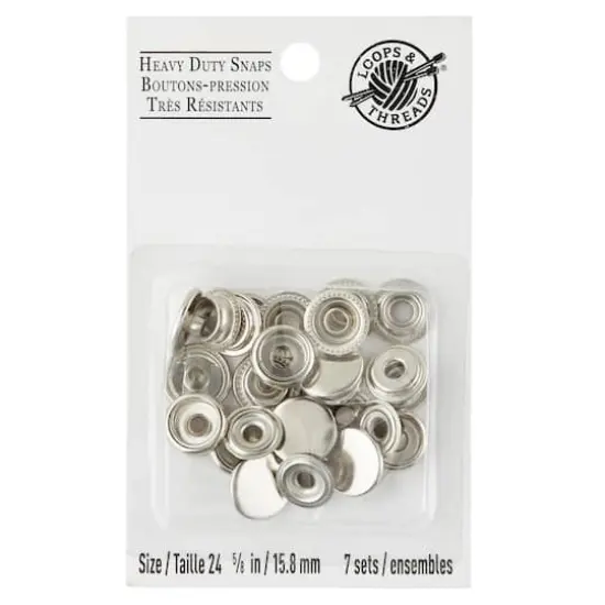 Silver Heavy Duty Snaps by Loops & Threads&trade; {4}