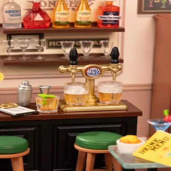 Rolife&reg; Super Creator Leisurely Cheers Bar DIY Miniature Kit {5}