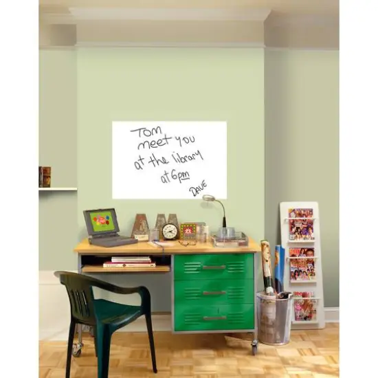 WallPops 24" White Peel & Stick Dry Erase Board {3}
