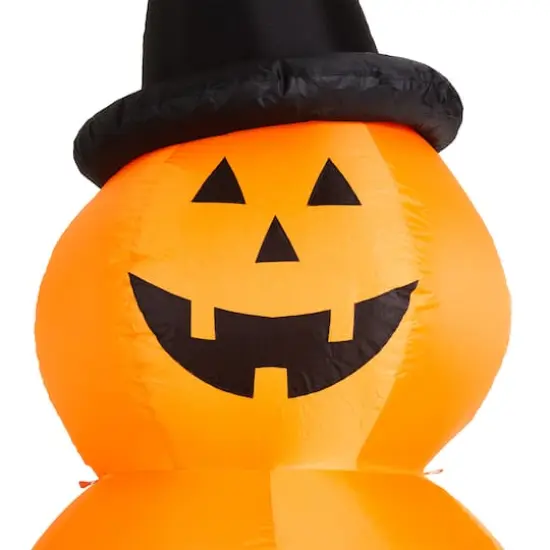 Glitzhome&reg; 8ft Lighted Inflatable Stacked Jack-O-Lantern Pumpkins D&eacute;cor {7}