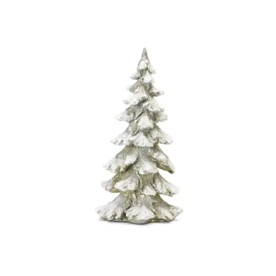 Snowy Silver Sculpted Holiday Tree Décor Set, 6.5", 9", 13.25" & 18" {4}