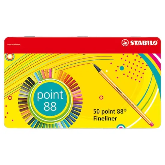STABILO&reg; Point 88 50 Color Pen Tin Set {1}