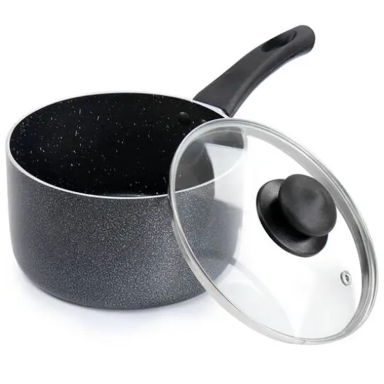 Oster 2.5qt. Graphite Gray Pallermo Nonstick Aluminum Saucepan with Lid {7}