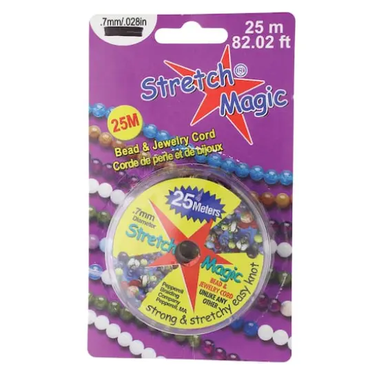 Stretch Magic&reg; 0.7mm Black Bead & Jewelry Cord, 25m {3}