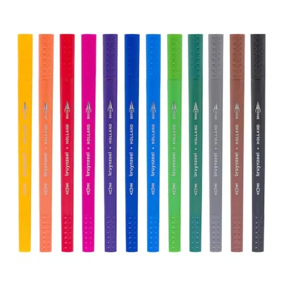 Bruynzeel Expression Fineliner 12 Color Brush Pen Set {4}